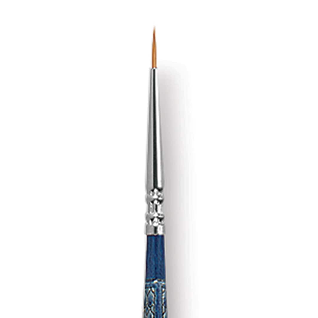 Open in modal - Escoda Optimo Kolinsky Sable Brush - Pointed Round, Long Handle, Size 0 close up