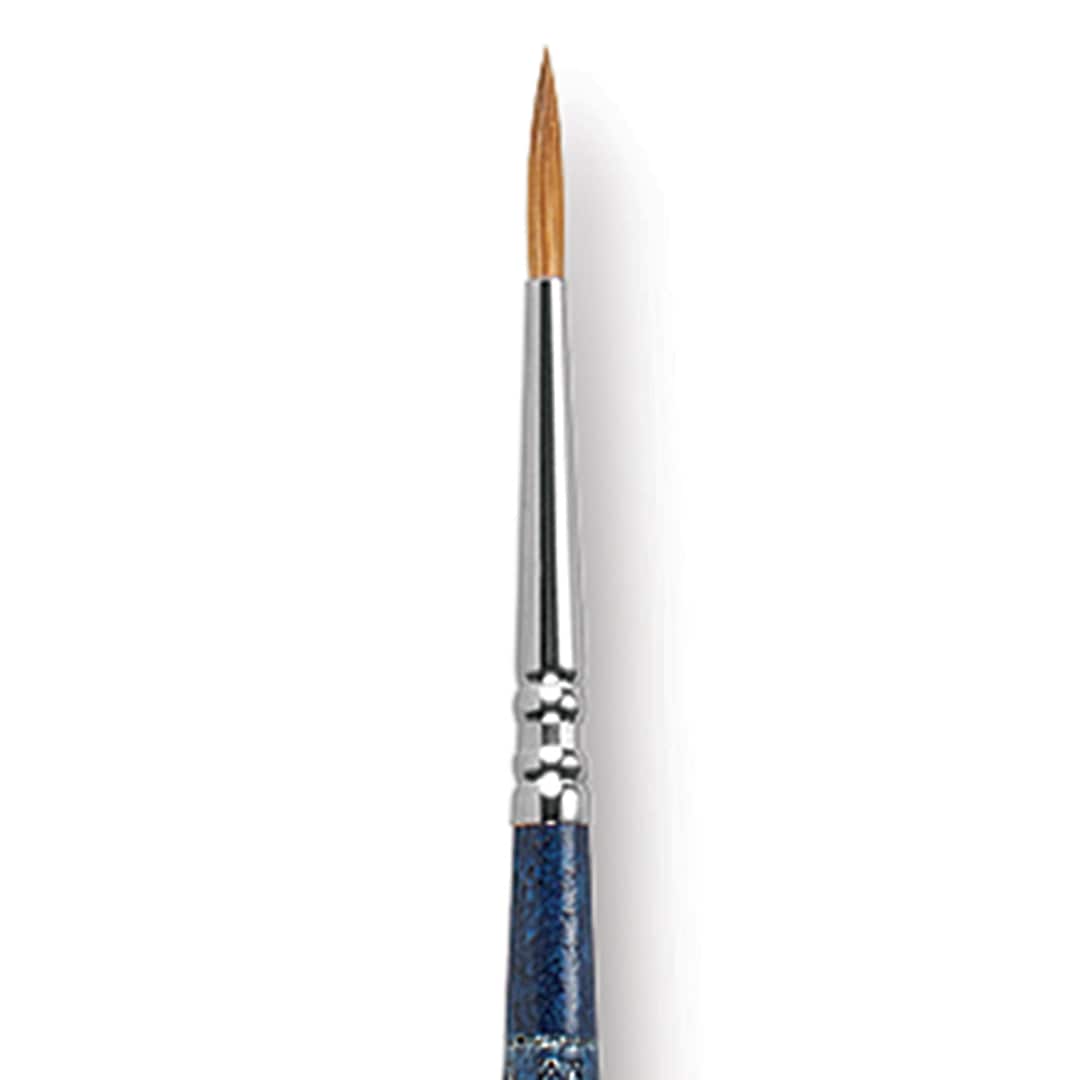 Open in modal - Escoda Optimo Kolinsky Sable Brush - Pointed Round, Long Handle, Size 2 close up