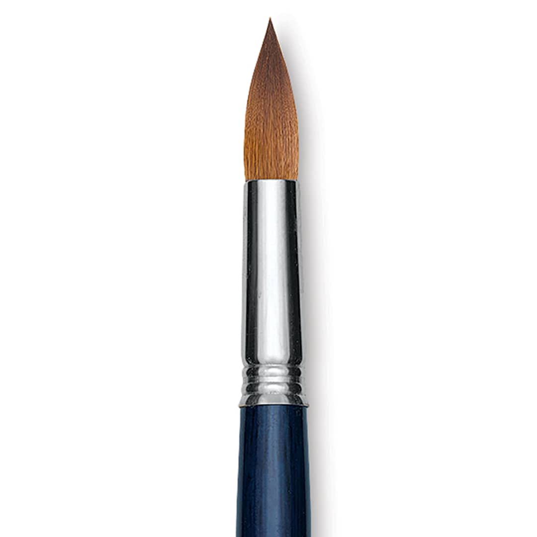 Open in modal - Escoda Optimo Kolinsky Sable Brush - Pointed Round, Long Handle, Size 18 close up