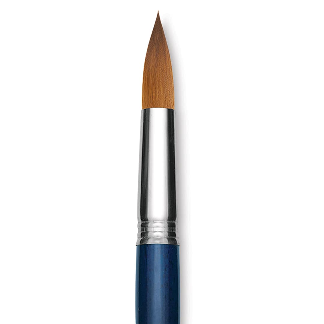 Open in modal - Escoda Optimo Kolinsky Sable Brush - Pointed Round, Long Handle, Size 20 close up