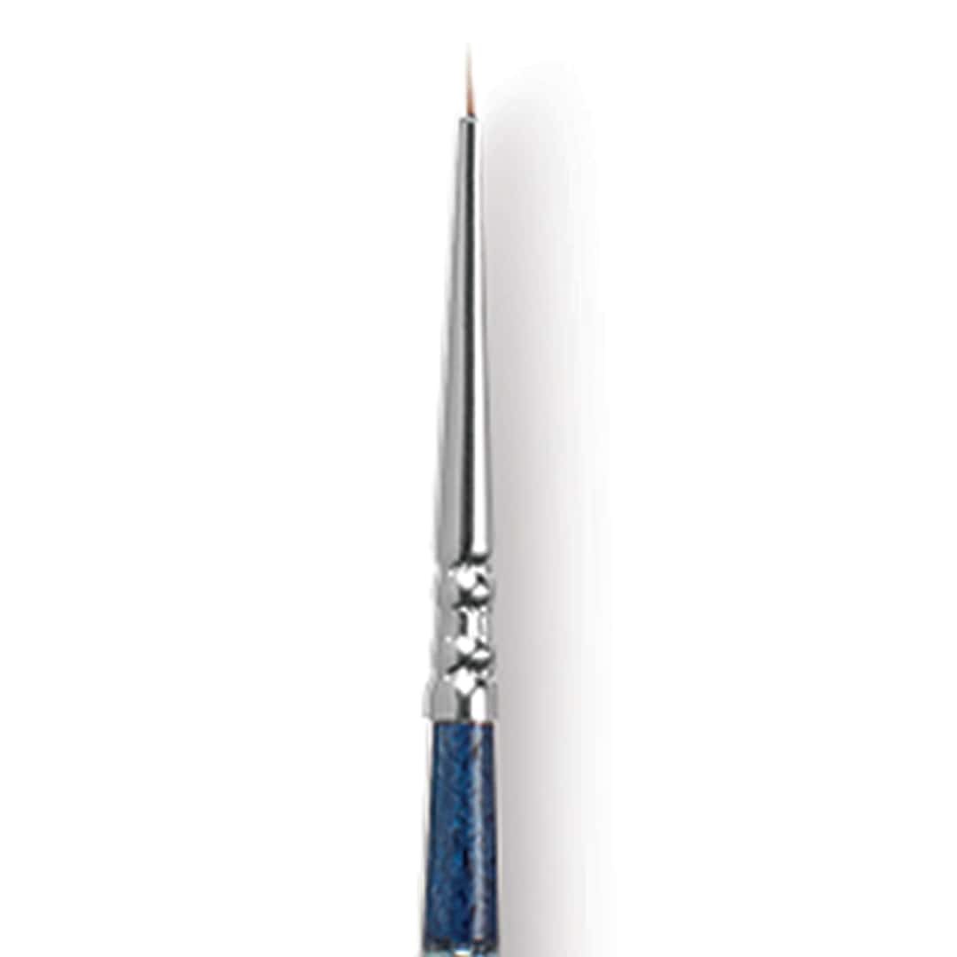 Open in modal - Escoda Optimo Kolinsky Sable Brush - Pointed Round, Long Handle, Size 5/0 close up