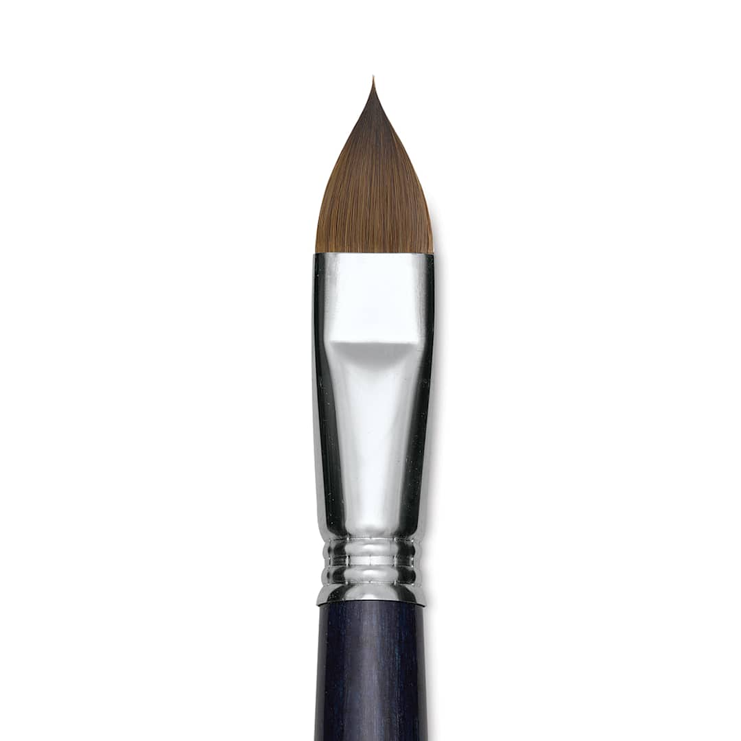 Open in modal - Escoda Optimo Kolinsky Sable Brush - Filbert, Long Handle, Size 18 close up