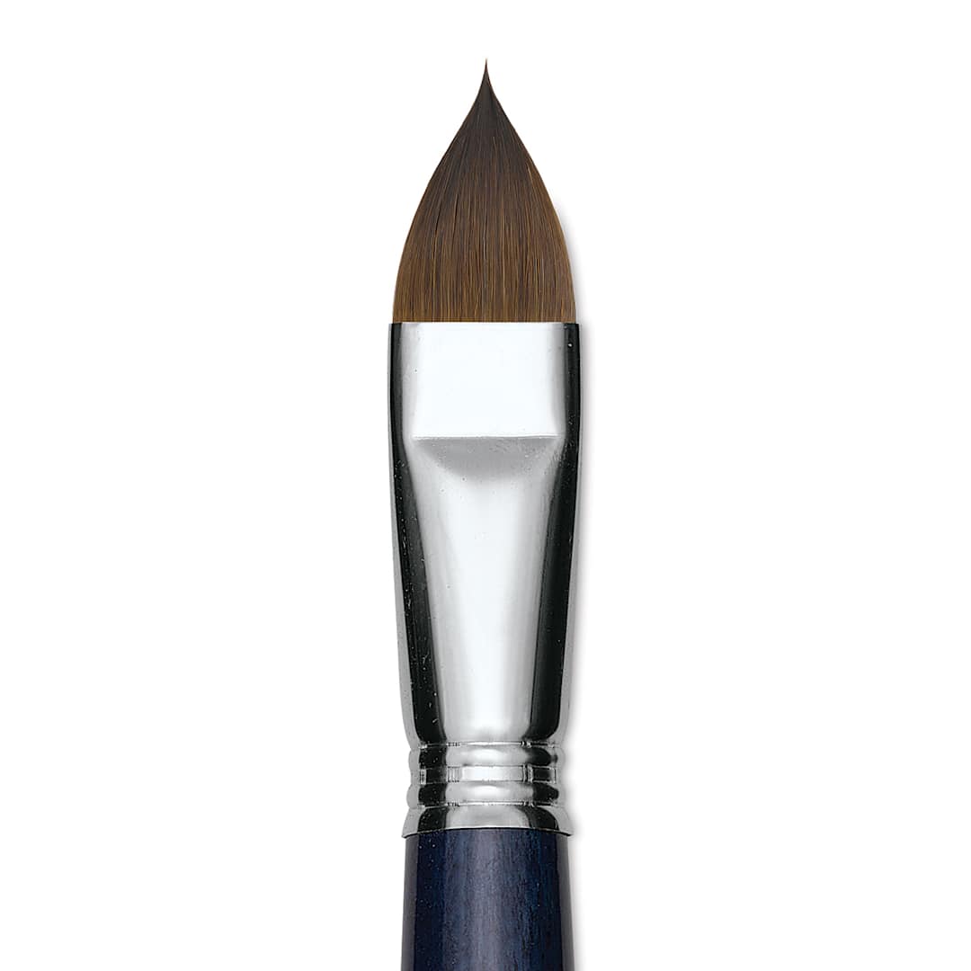 Open in modal - Escoda Optimo Kolinsky Sable Brush - Filbert, Long Handle, Size 20 close up