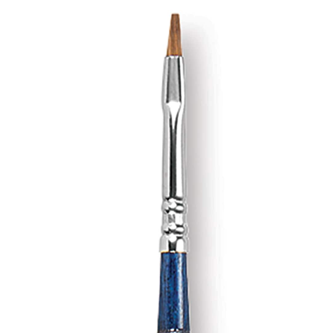 Open in modal - Escoda Optimo Kolinsky Sable Brush - Bright, Long Handle, Size 2 close up