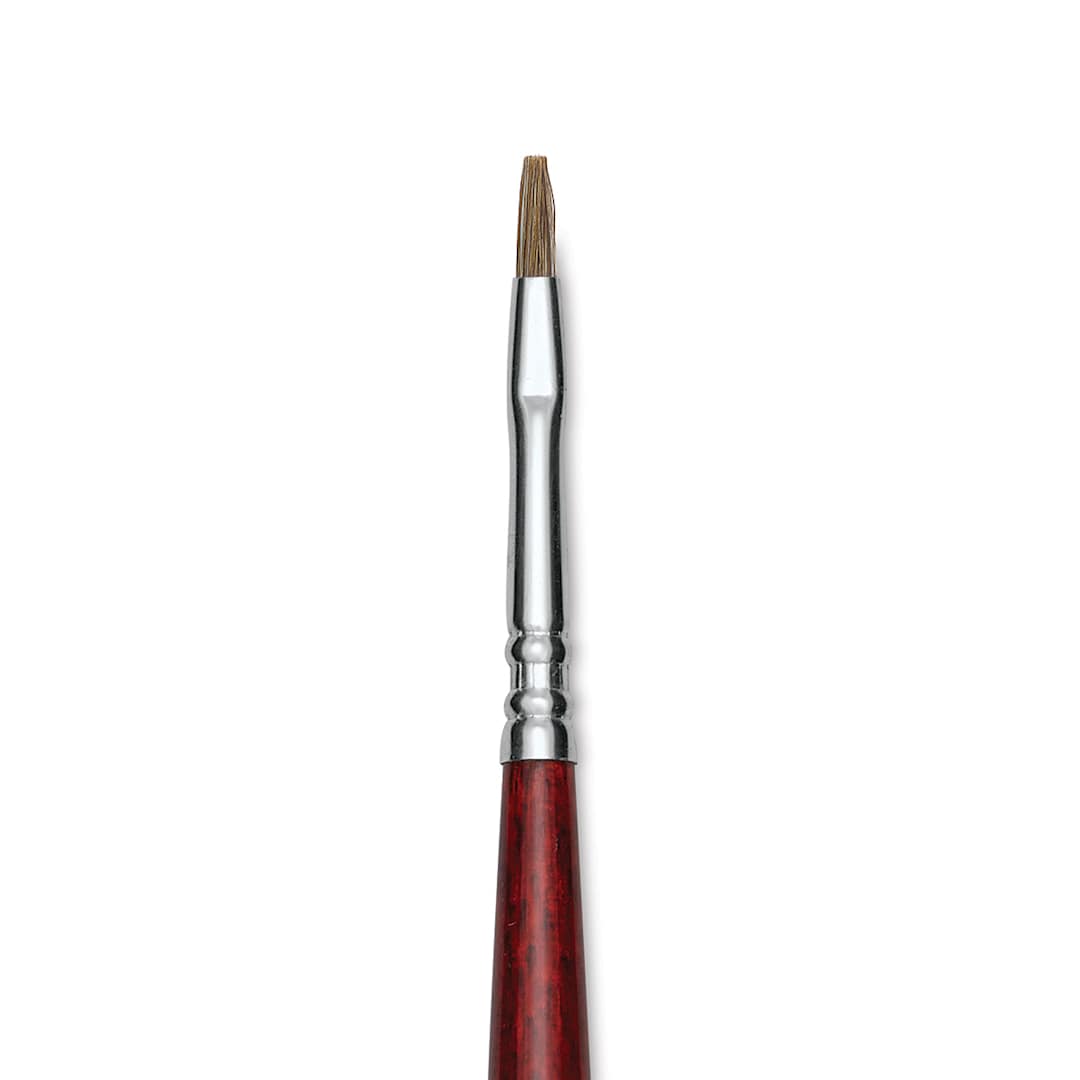 Open in modal - Escoda Bravo Light Ox Hair Brush - Bright, Long Handle, Size 2 close up