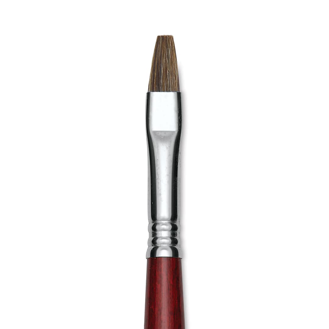 Open in modal - Escoda Bravo Light Ox Hair Brush - Bright, Long Handle, Size 10 close up