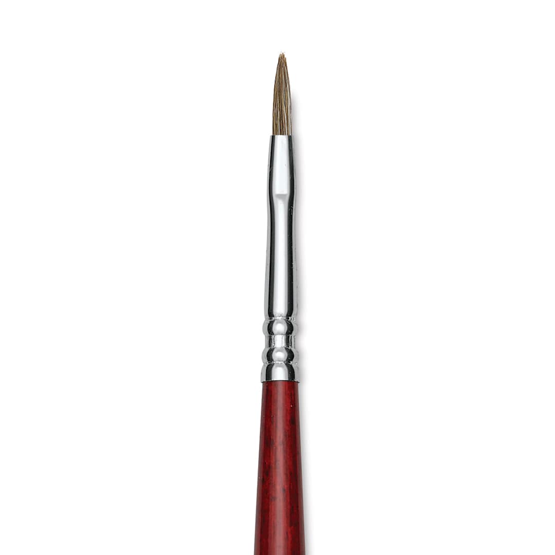 Open in modal - Escoda Bravo Light Ox Hair Brush - Long Filbert, Long Handle, Size 2 close up