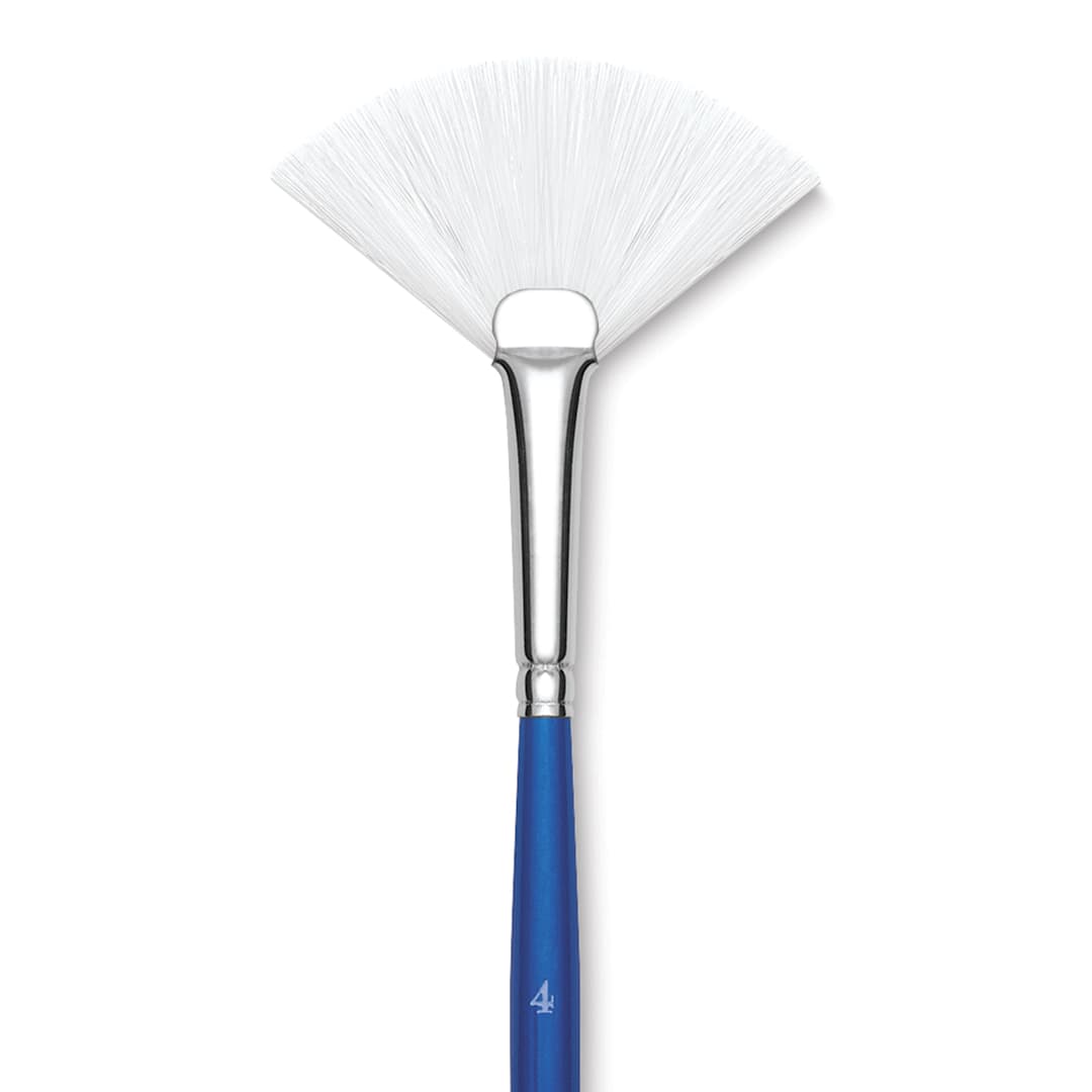 Open in modal - Princeton Summit Series 6850 Fan Brush - Size 4, Short Handle, Synthetic close up