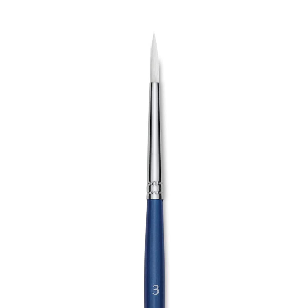 Open in modal - Princeton Summit Series 6850 Round Brush - Size 3, Short Handle, Synthetic close up