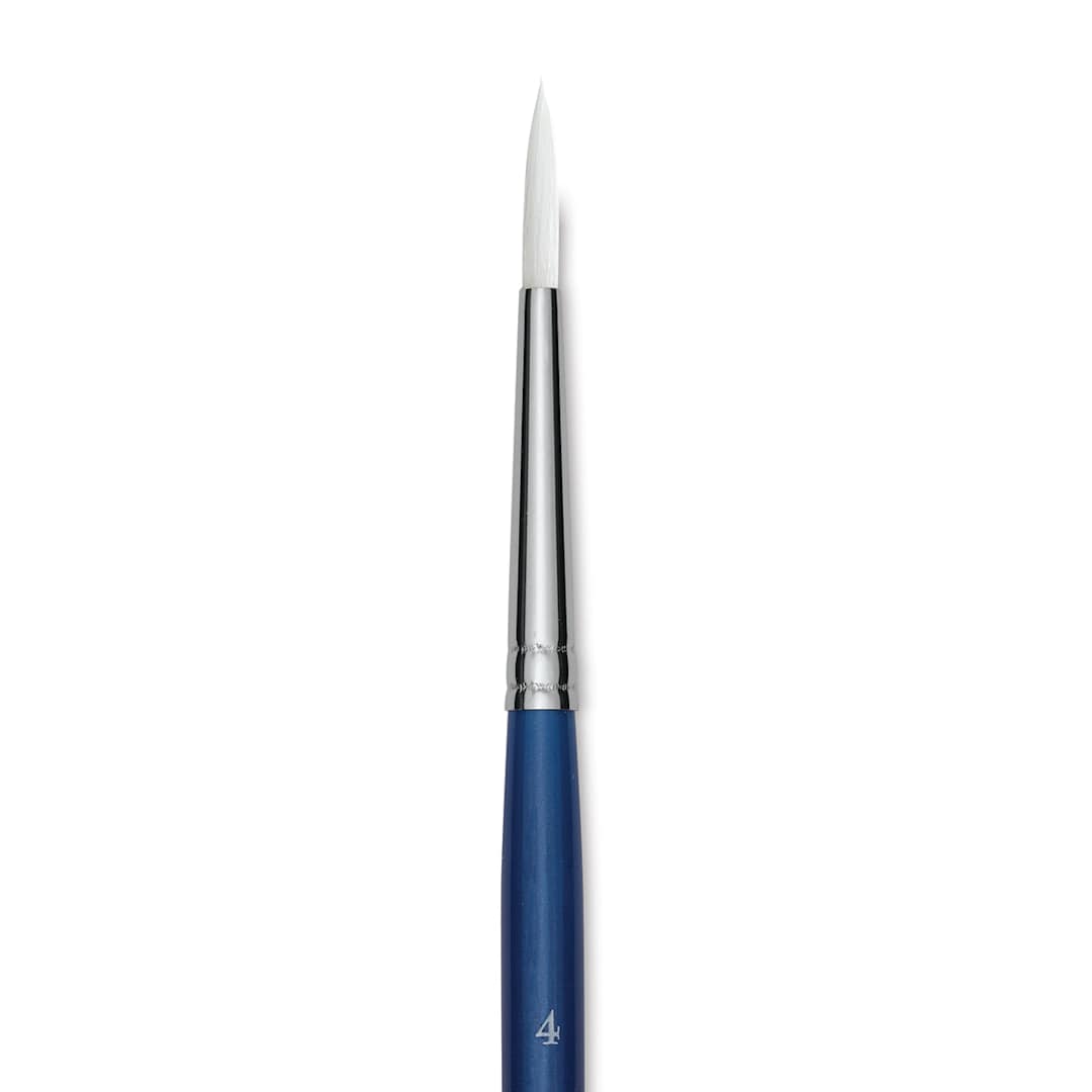 Open in modal - Princeton Summit Series 6850 Round Brush - Size 4, Short Handle, Synthetic close up
