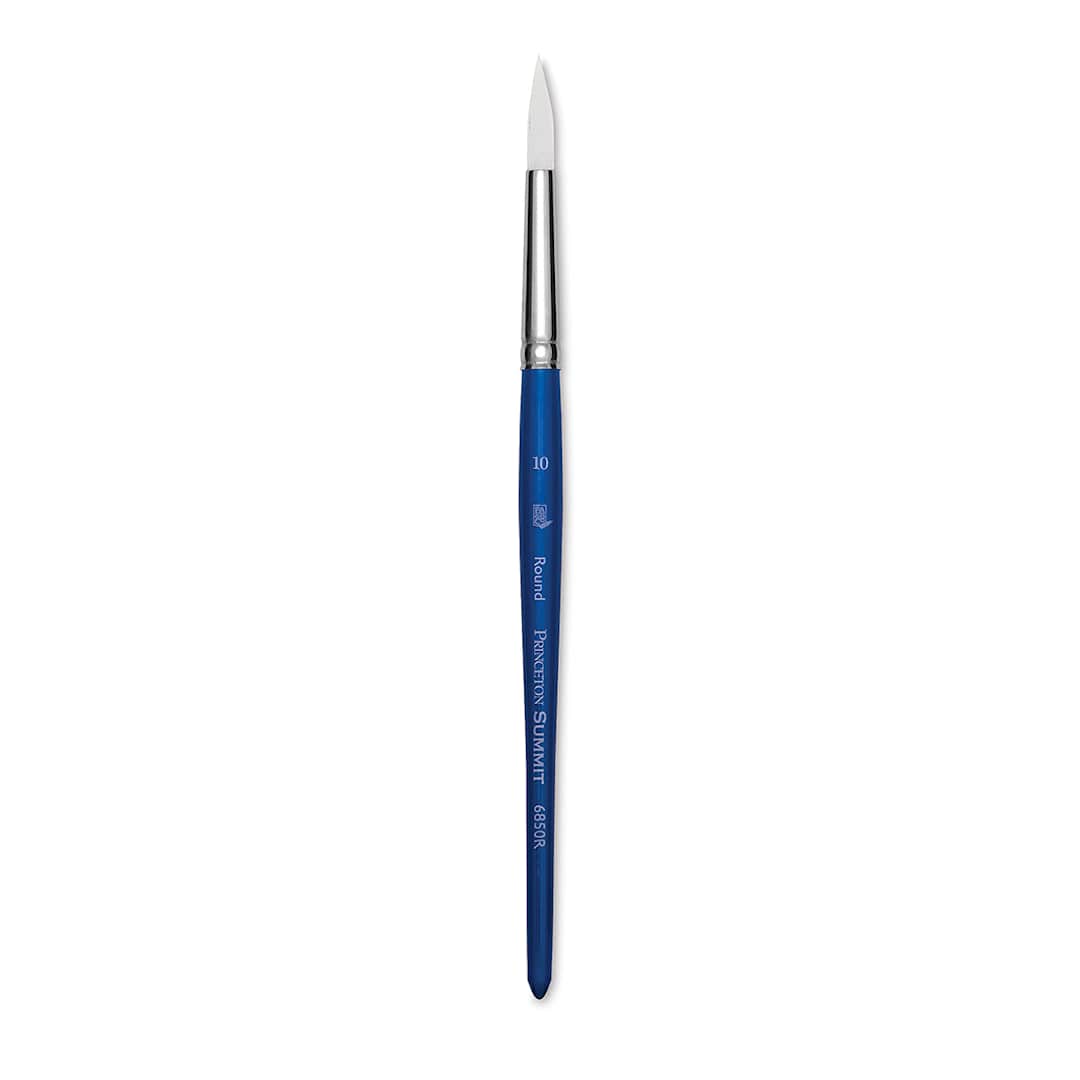 Open in modal - Princeton Summit Series 6850 Round Brush - Size 10, Short Handle, Synthetic