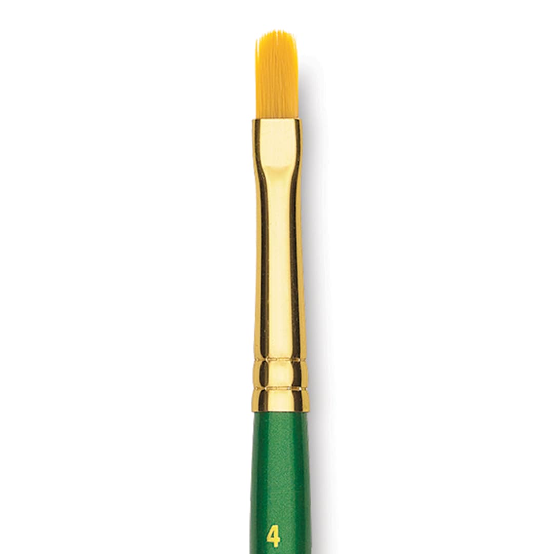 Open in modal - Princeton Good Synthetic Golden Taklon Brush - Filbert, Short Handle, Size 4