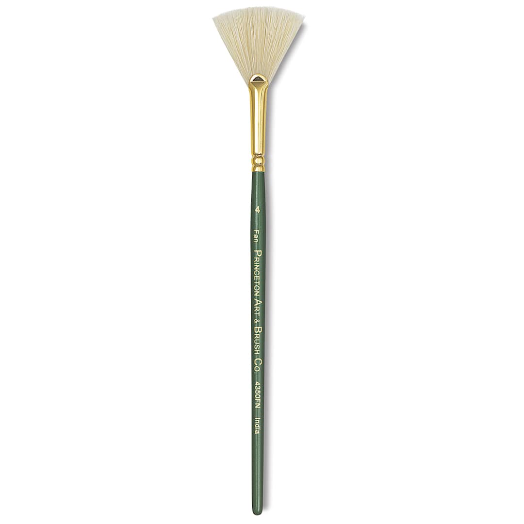 Open in modal - Princeton Good Synthetic Golden Taklon Brush - Fan, Short Handle, Size 4