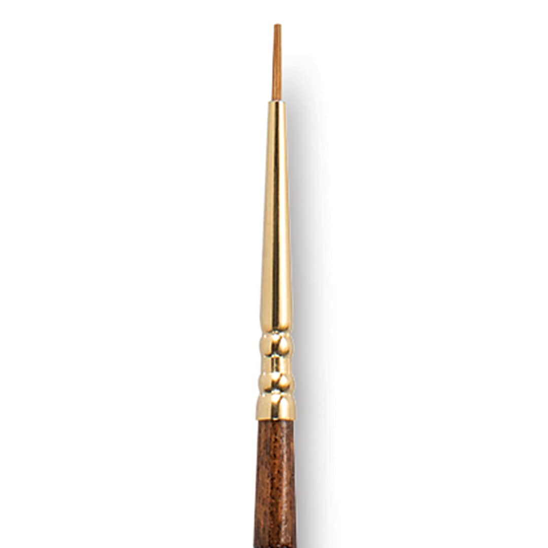 Open in modal - Escoda Reserva Kolinsky-Tajmyr Sable Brush - Pointed Round, Short Handle, Size 2/0 (close-up)