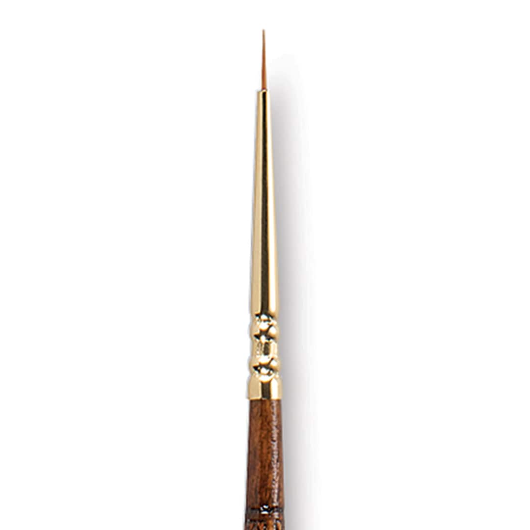 Open in modal - Escoda Reserva Kolinsky-Tajmyr Sable Brush - Pointed Round, Short Handle, Size 3/0 (close-up)