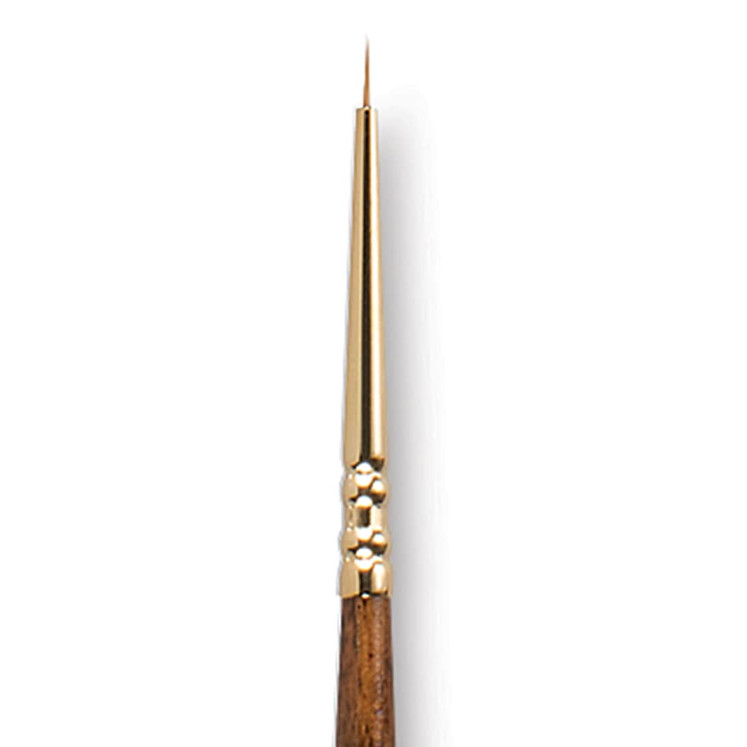 Open in modal - Escoda Reserva Kolinsky-Tajmyr Sable Brush - Pointed Round, Short Handle, Size 4/0 (close-up)