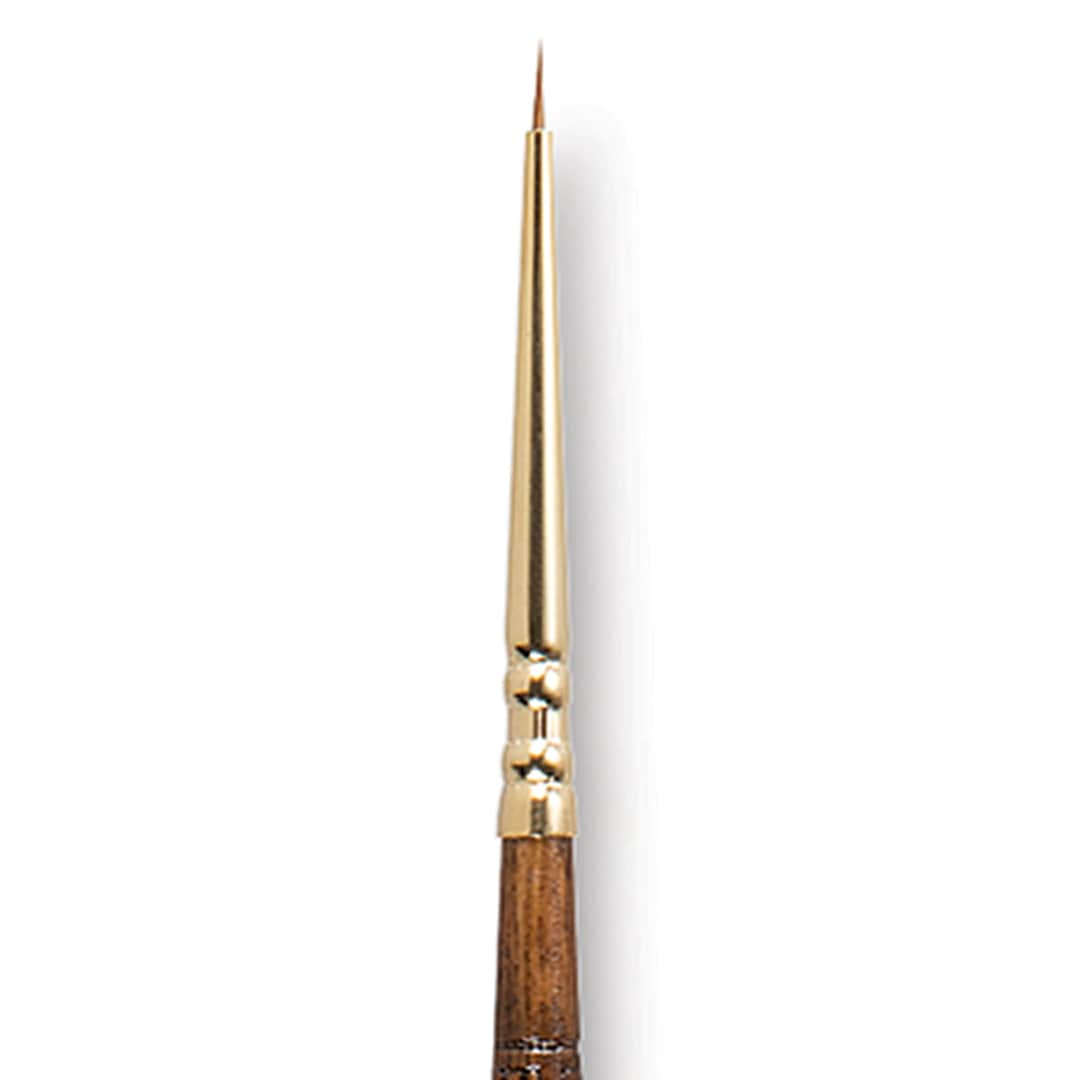 Open in modal - Escoda Reserva Kolinsky-Tajmyr Sable Brush - Pointed Round, Short Handle, Size 5/0 (close-up)