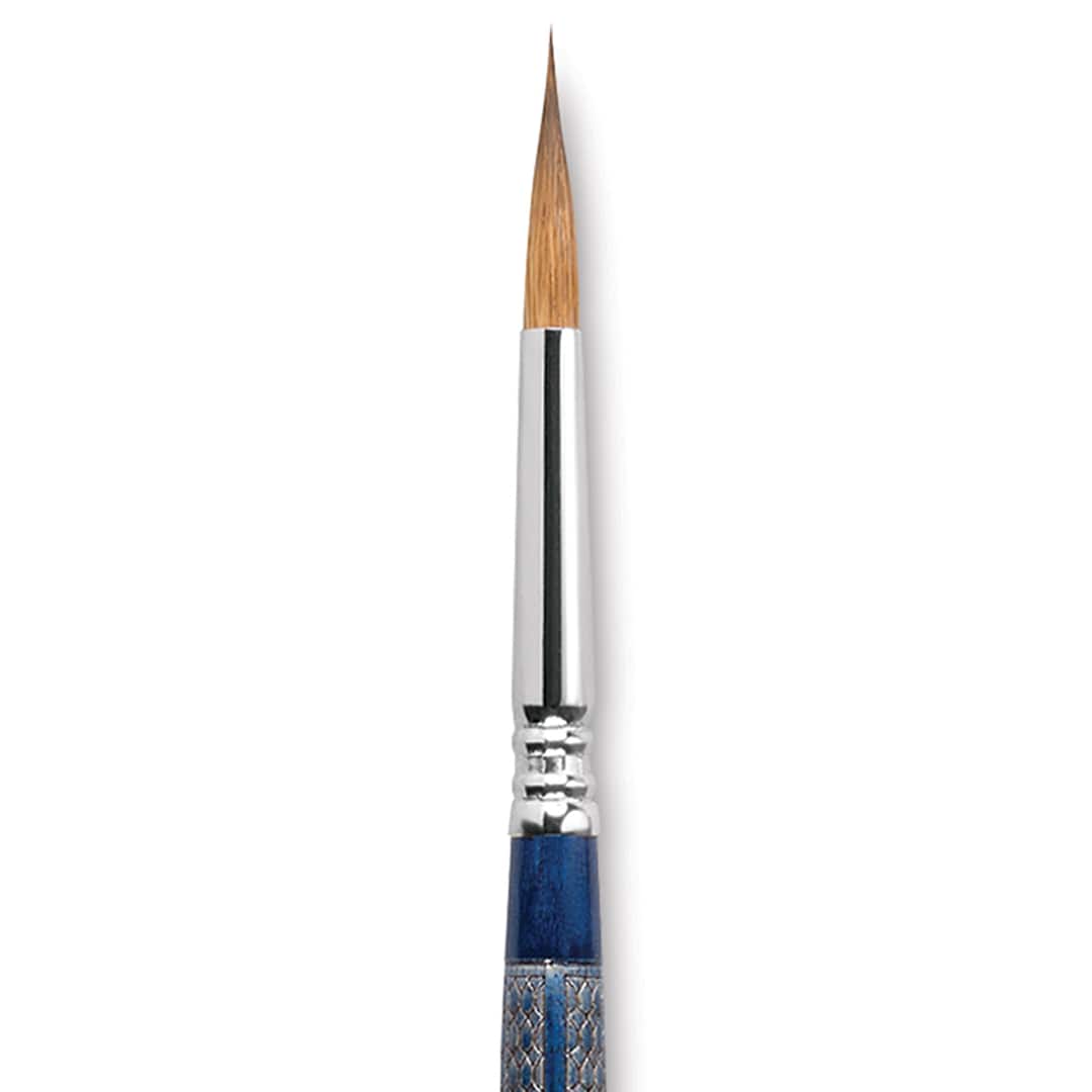 Open in modal - Escoda Optimo Kolinsky Sable Brush - Reservoir Liner, Short Handle, Size 8 close up