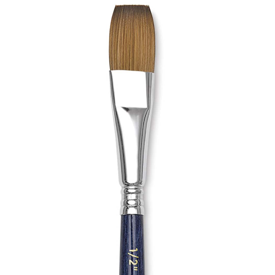 Open in modal - Escoda Optimo Kolinsky Sable Brush - Bright, Short Handle, Size 1/2