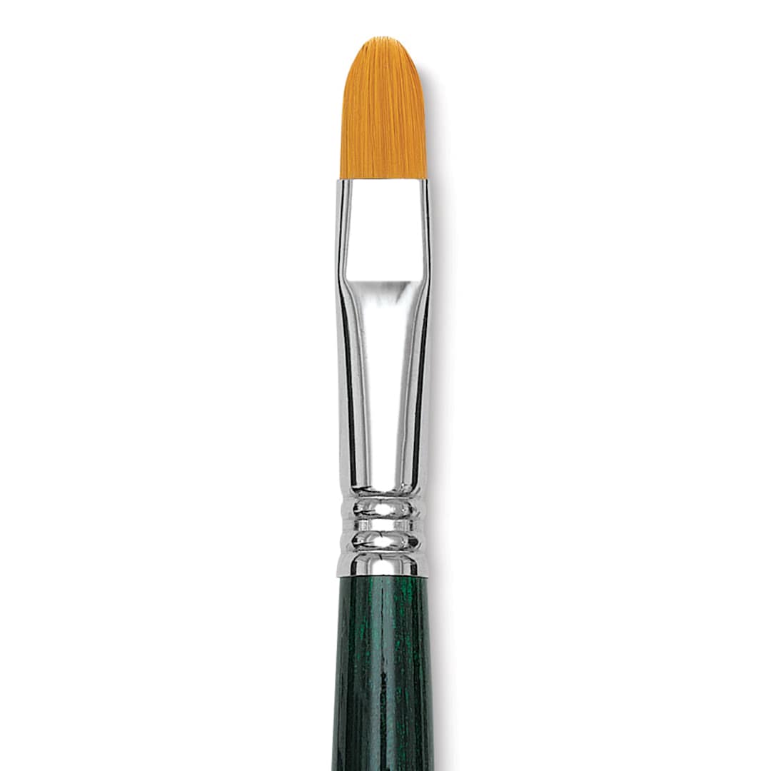 Open in modal - Escoda Barroco Toray Gold Synthetic Brush - Bright, Short Handle, Size 1