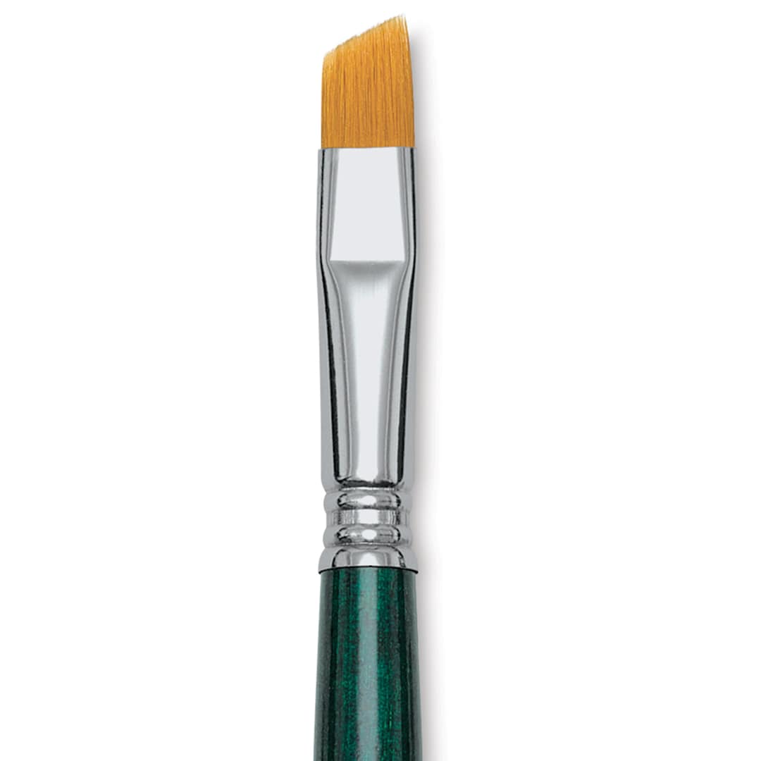 Open in modal - Escoda Barroco Toray Gold Synthetic Brush - Angular, Short Handle, Size 16