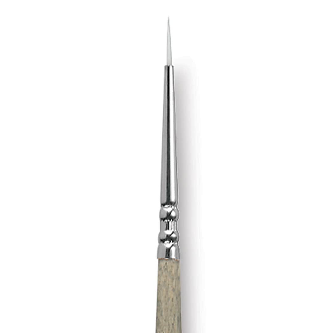 Open in modal - Escoda Perla Toray White Synthetic Brush - Round, Short Handle, Size 2/0 close up