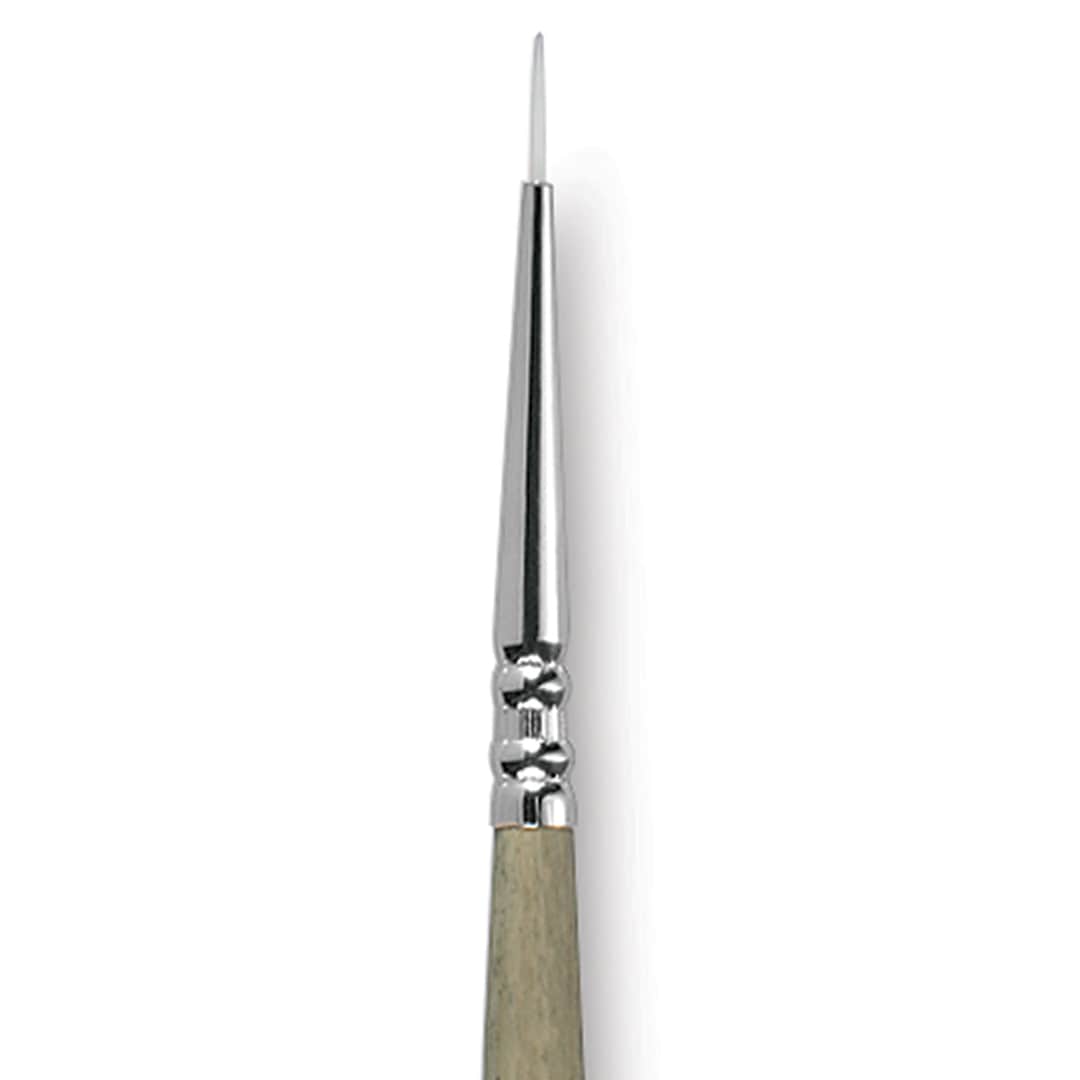 Open in modal - Escoda Perla Toray White Synthetic Brush - Round, Short Handle, Size 3/0 close up
