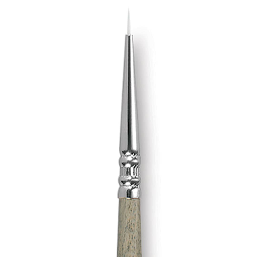Open in modal - Escoda Perla Toray White Synthetic Brush - Round, Short Handle, Size 5/0 close up