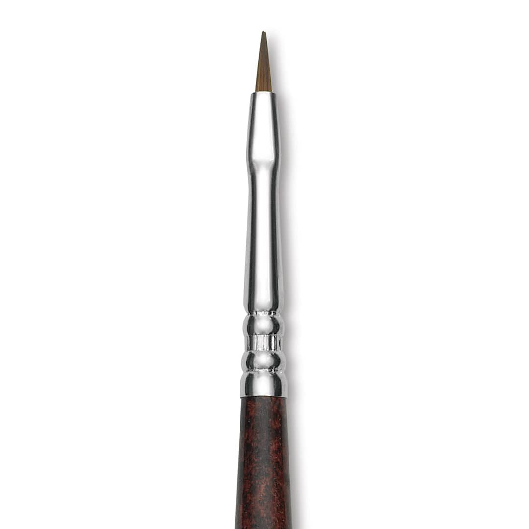 Open in modal - Escoda Prado Tame Synthetic Brush - Bright, Short Handle, Size 1 (Close-up of brush)