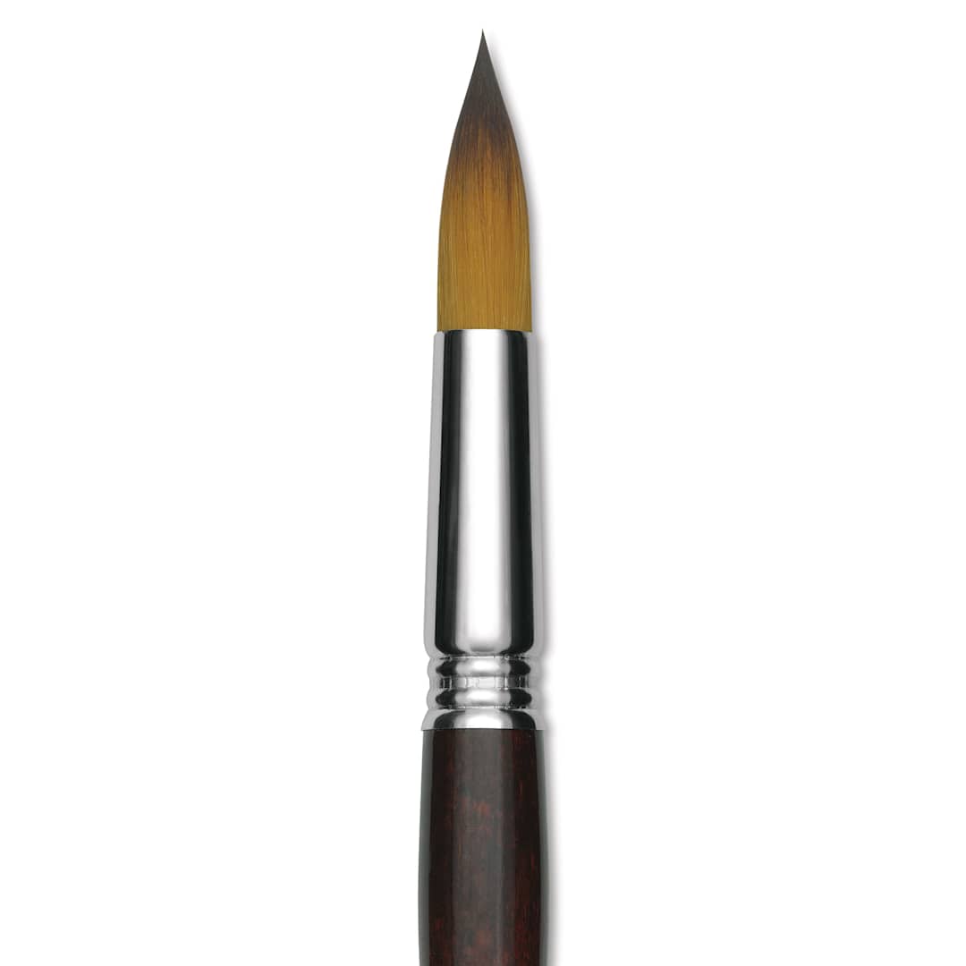Open in modal - Escoda Prado Tame Synthetic Brush - Round, Short Handle, Size 18, close-up