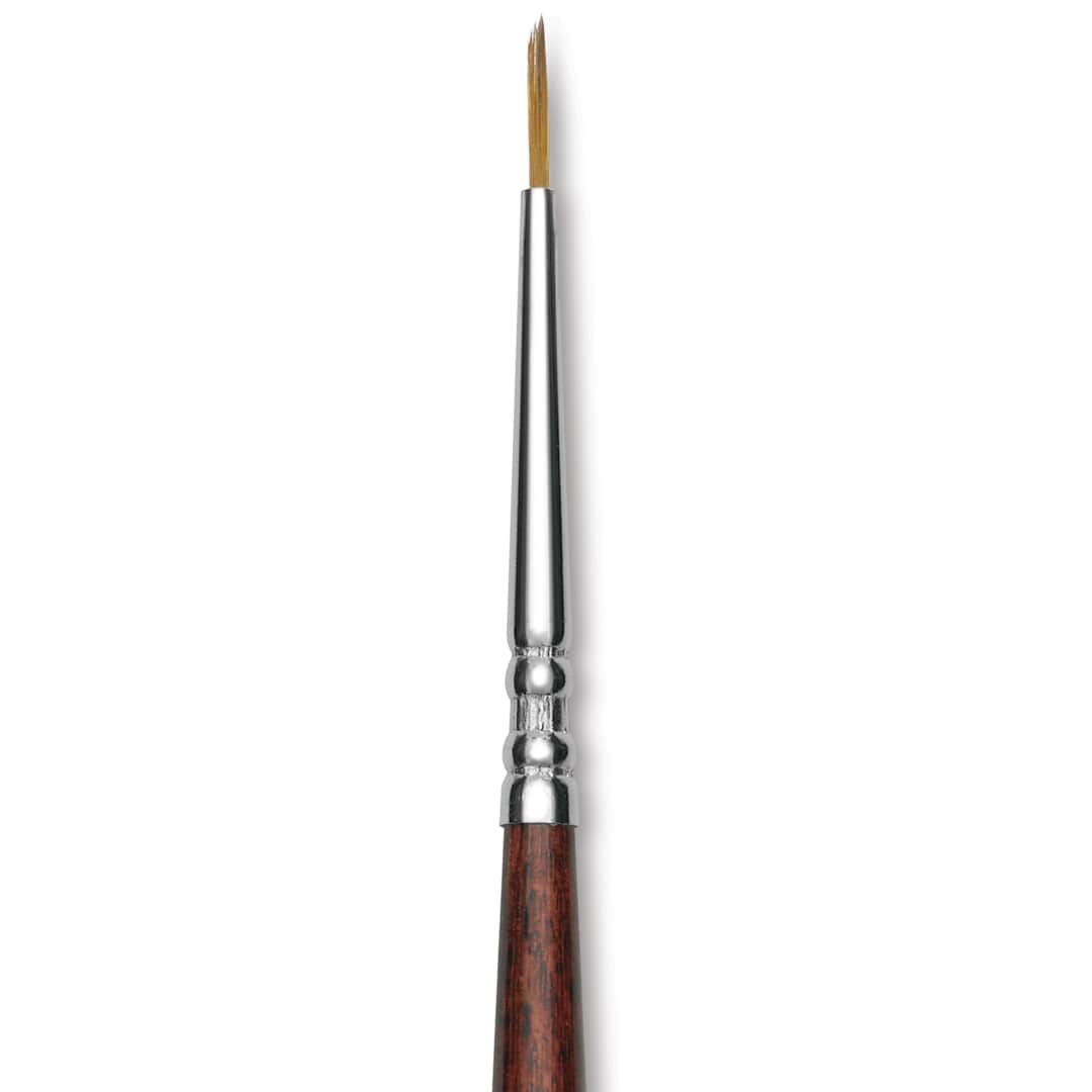 Open in modal - Escoda Prado Tame Synthetic Brush - Round, Short Handle, Size 2/0, close-up