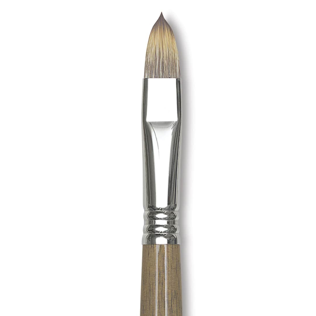 Open in modal - Escoda Tadami Synthetic Mongoose Brush - Filbert, Short Handle, Size 14