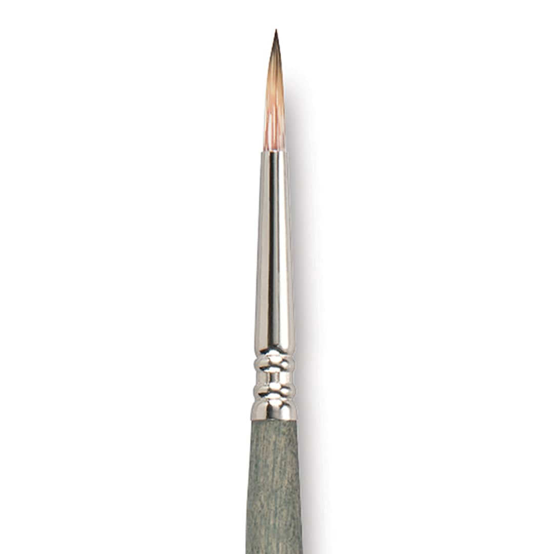 Open in modal - Escoda Tadami Synthetic Mongoose Brush - Round, Short Handle, Size 4 close up