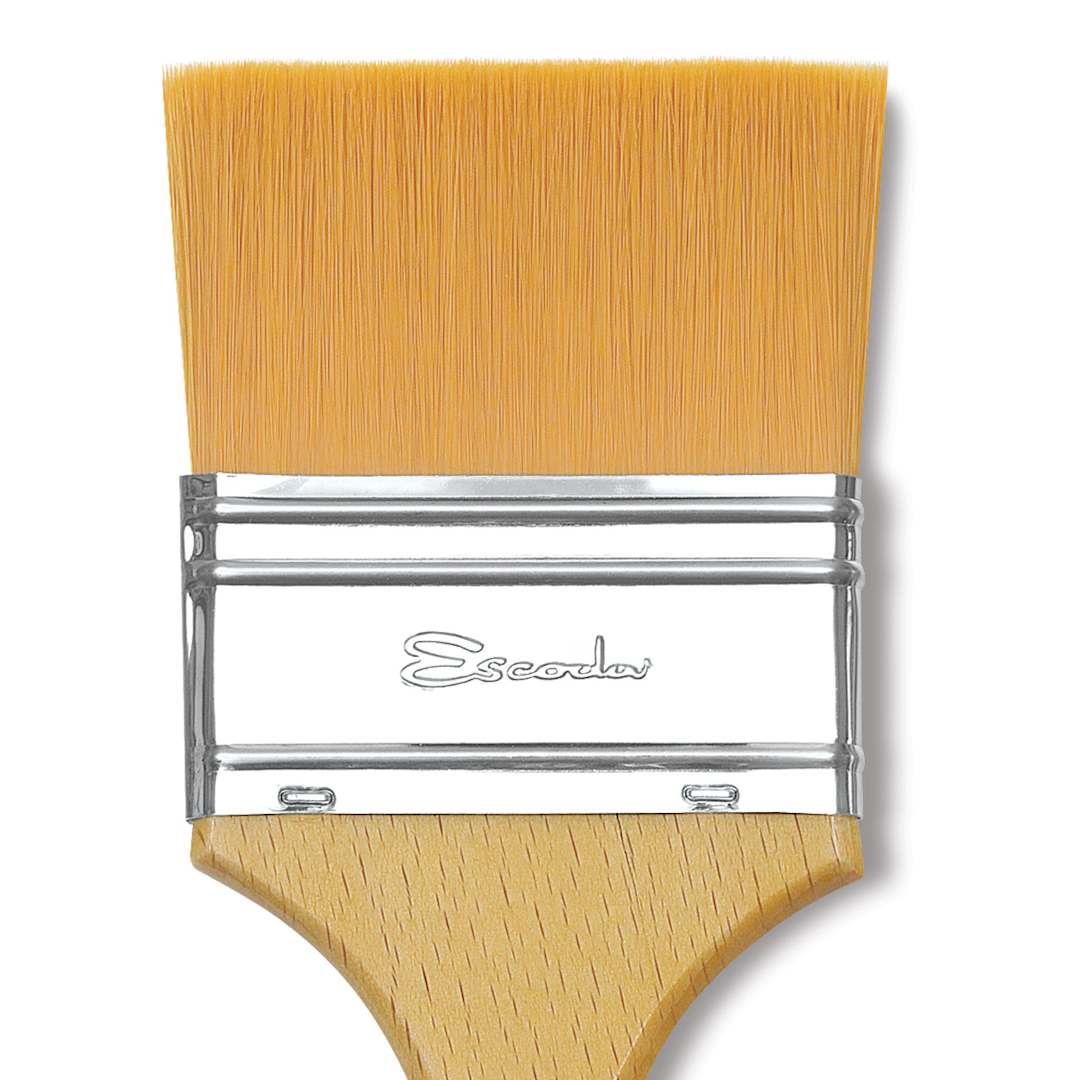 Open in modal - Escoda Barroco Toray Gold Synthetic Brush - Mottler, Size 30 close up