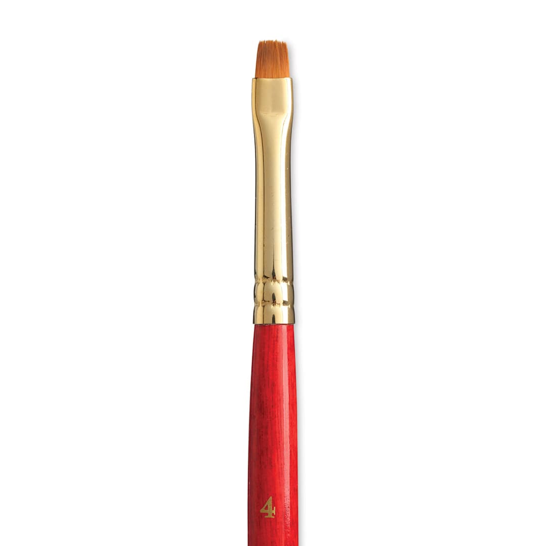 Open in modal - Princeton Heritage Sable Brush - Bright Shader, Short Handle, Size 4 close up