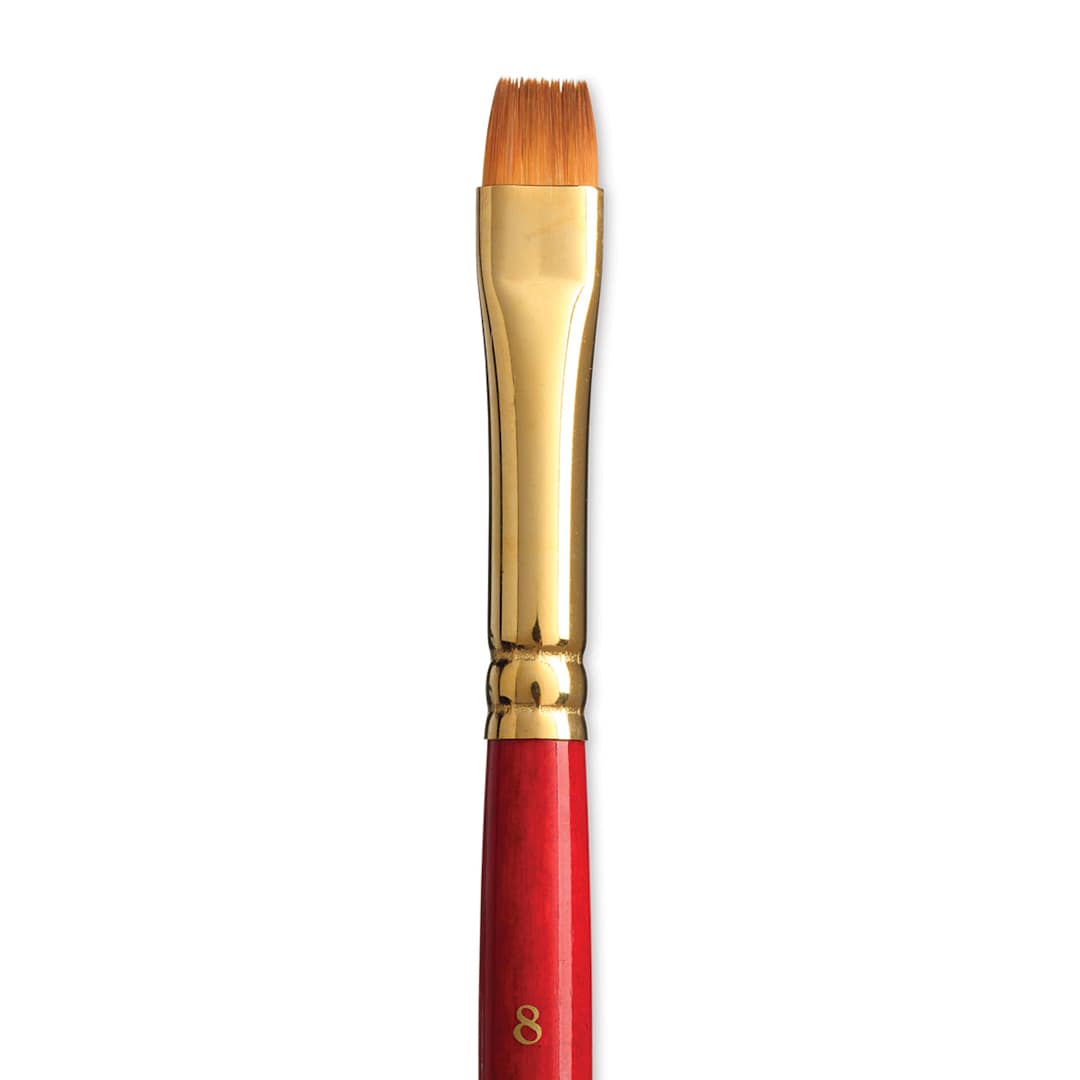 Open in modal - Princeton Heritage Sable Brush - Bright Shader, Short Handle, Size 8 close up