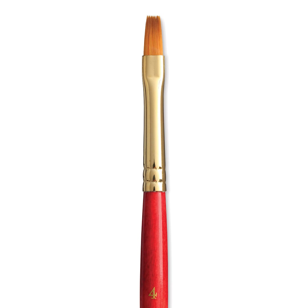 Open in modal - Princeton Heritage Sable Brush - Flat Shader, Short Handle, Size 4 close up