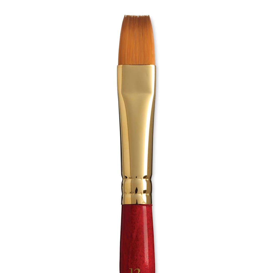 Open in modal - Princeton Heritage Sable Brush - Flat Shader, Short Handle, Size 12 close up