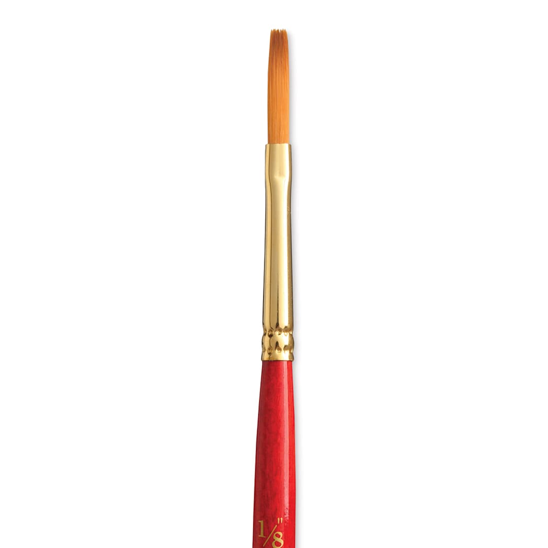 Open in modal - Princeton Heritage Sable Brush - One-Stroke, Short Handle, Size 1/8" close up