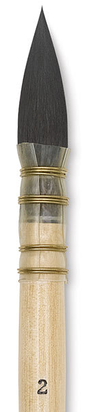 Open in modal - Isabey Original Siberian Blue Squirrel Quill Mop - Size 2 closeup