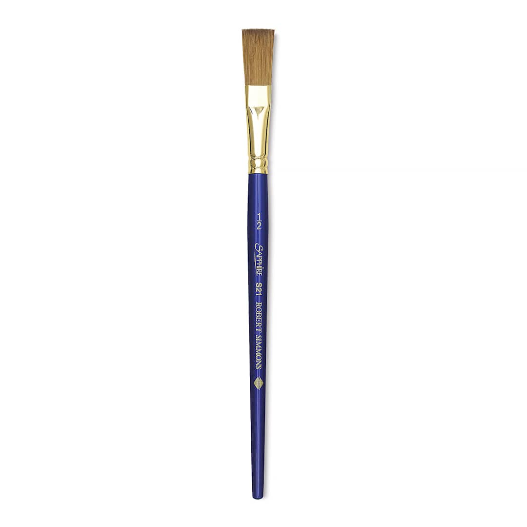 Open in modal - Robert Simmons Short Handle Sapphire Brush - One Stroke