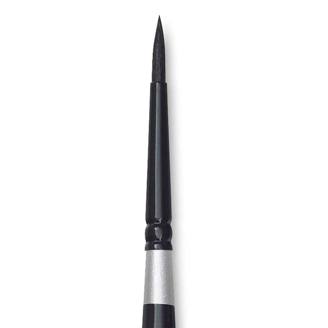 Open in modal - Silver Brush Black Velvet Brush - Round, Size 4 close up