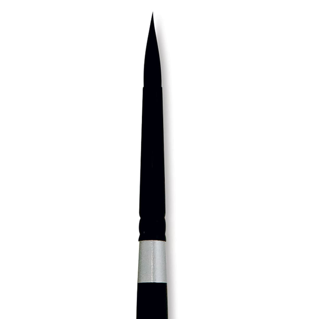 Open in modal - Silver Brush Black Velvet Brush - Round, Size 8 close up