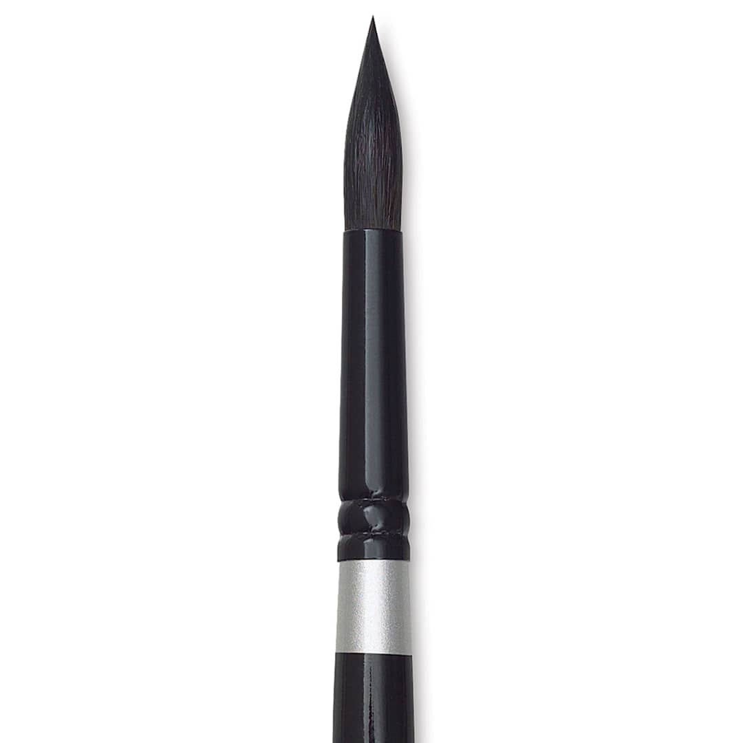 Open in modal - Silver Brush Black Velvet Brush - Round, Size 12 close up