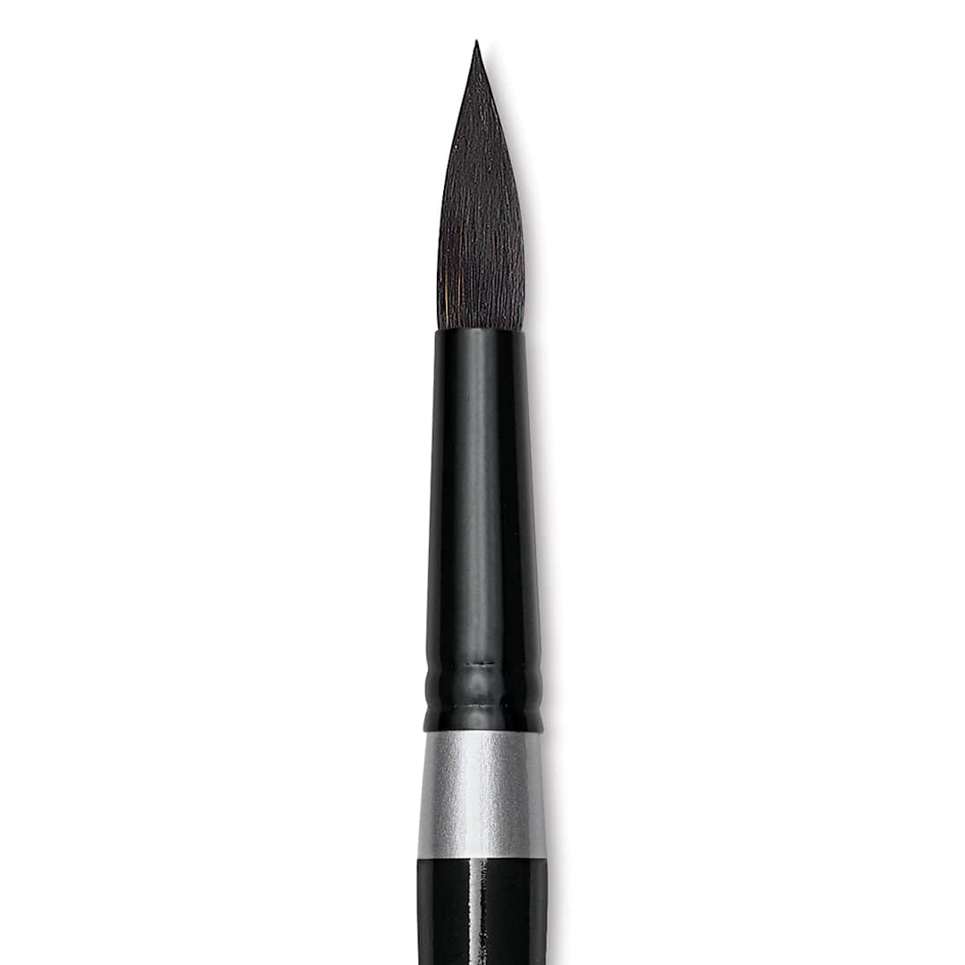 Open in modal - Silver Brush Black Velvet Brush - Round, Size 18 close up