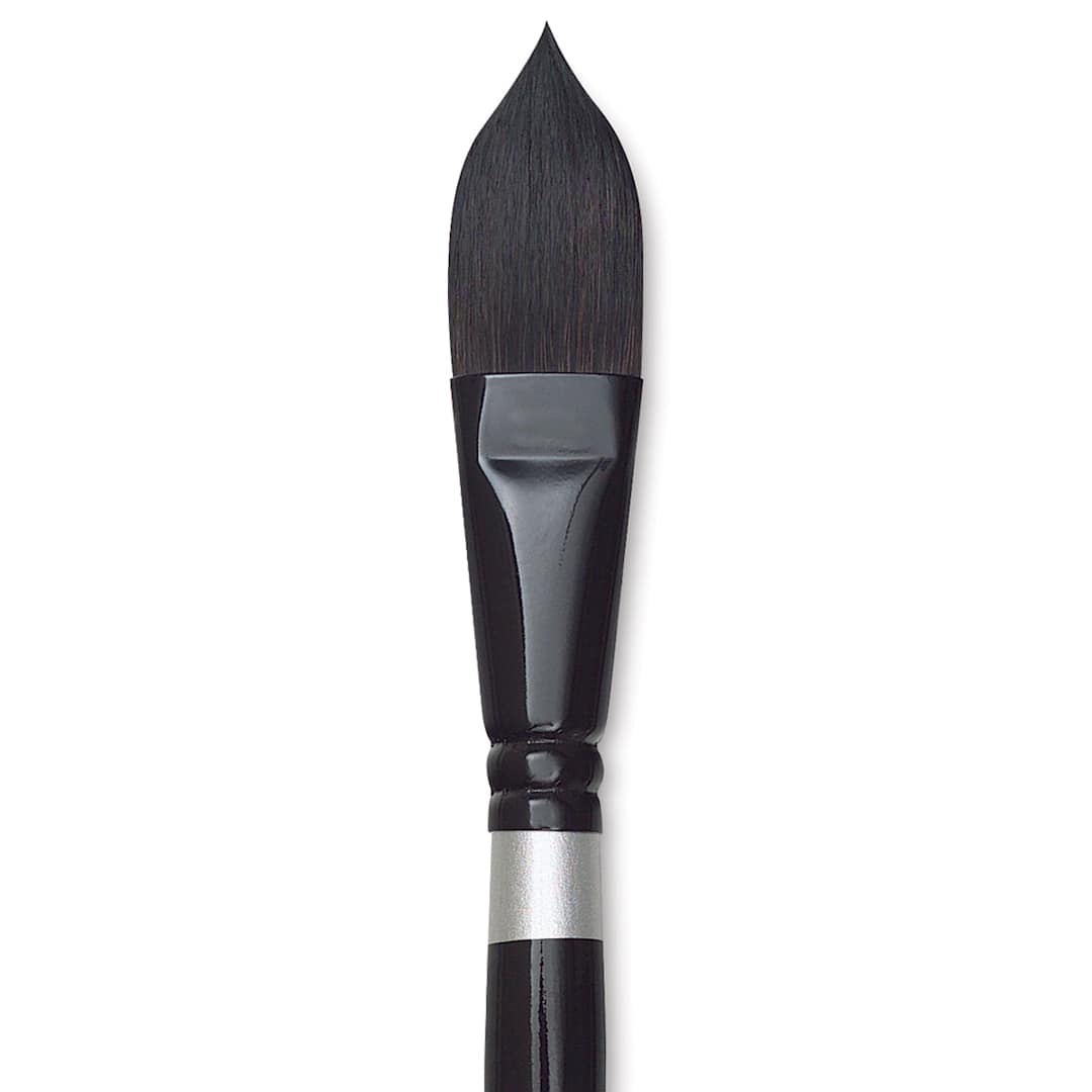 Open in modal - Silver Brush Black Velvet Brush - Oval Wash, Size 1" close up