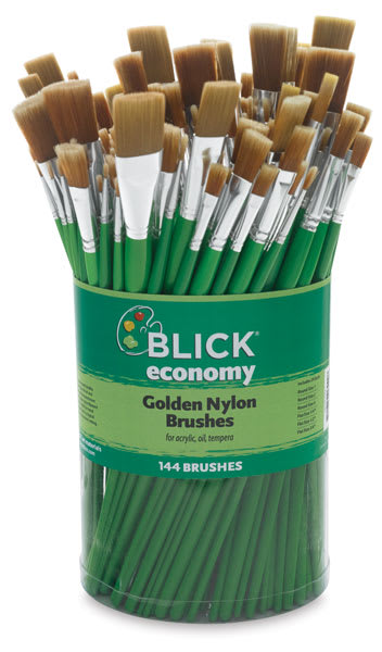 Open in modal - Blick Economy Golden Nylon Brush Set - Set of 144