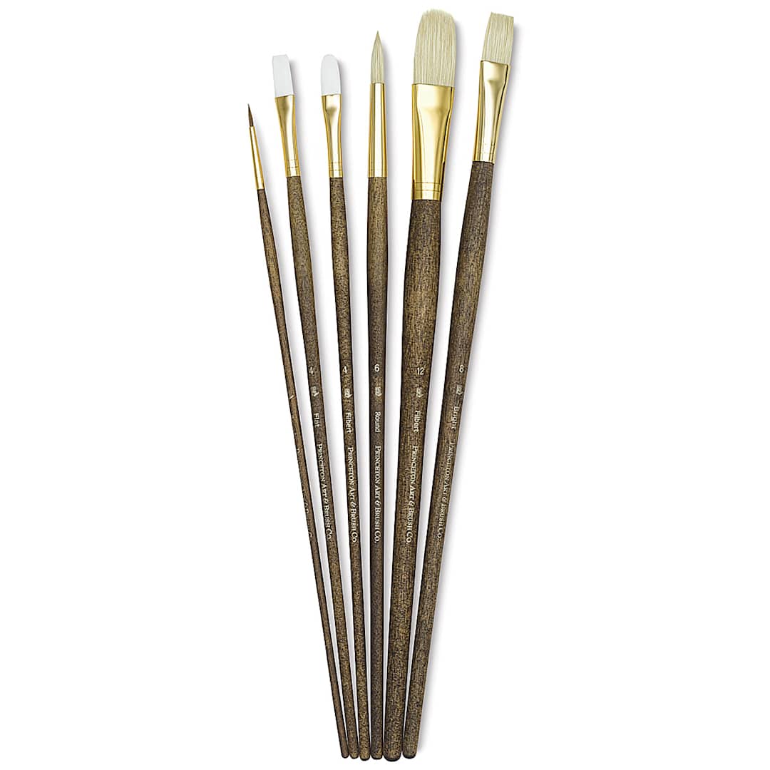 Open in modal - Princeton Real Value Brush Set - 9148, Combo, Long Handle, Set of 6