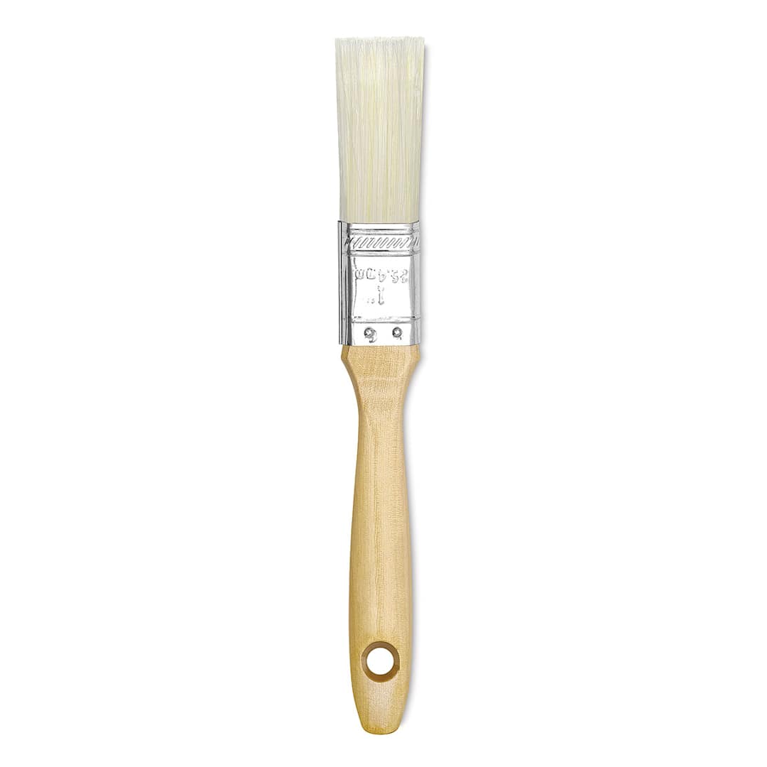 Open in modal - Linzer Bristle/Polyester Brush - Gesso, Wood Handle, Size 1"