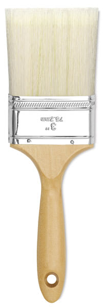 Open in modal - Linzer Bristle/Polyester Gesso Brushes - 3" Gesso Brush shown upright